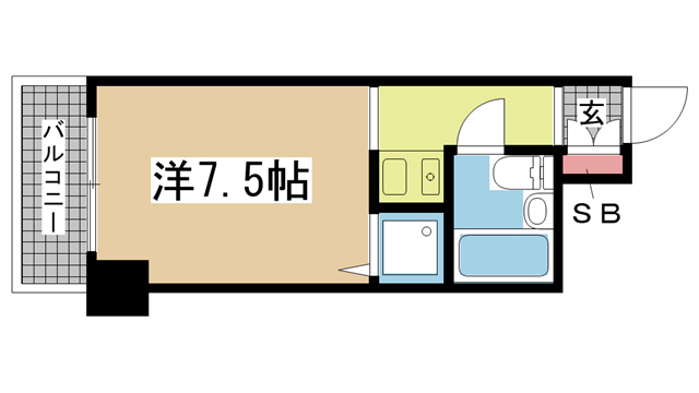 大阪市福島区吉野(JR環状線野田駅)のマンション間取 大阪市福島区吉野(JR環状線野田駅)のマンション間取