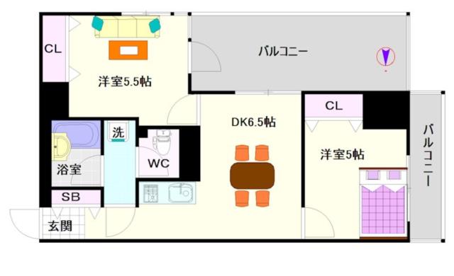 大阪市浪速区恵美須西(JR大阪環状線新今宮駅)のマンション間取 大阪市浪速区恵美須西(JR大阪環状線新今宮駅)のマンション間取