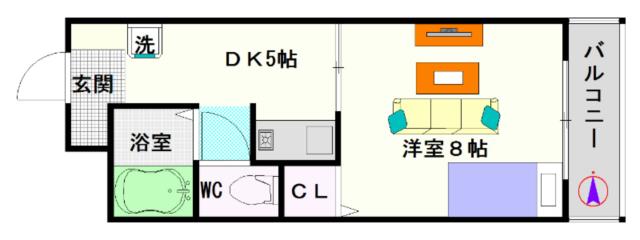 大阪市浪速区難波中(南海本線難波駅)のマンション間取 大阪市浪速区難波中(南海本線難波駅)のマンション間取