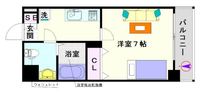 大阪市浪速区日本橋東(大阪メトロ堺筋線恵美須町駅)のマンション間取 大阪市浪速区日本橋東(大阪メトロ堺筋線恵美須町駅)のマンション間取