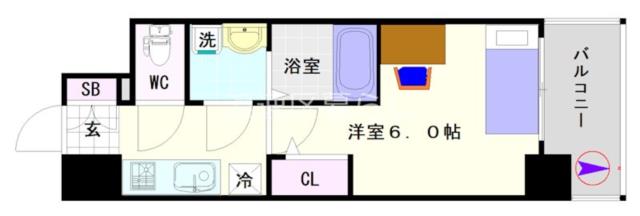 大阪市浪速区大国(JR大阪環状線今宮駅)の分譲賃貸マンション間取 大阪市浪速区大国(JR大阪環状線今宮駅)の分譲賃貸マンション間取