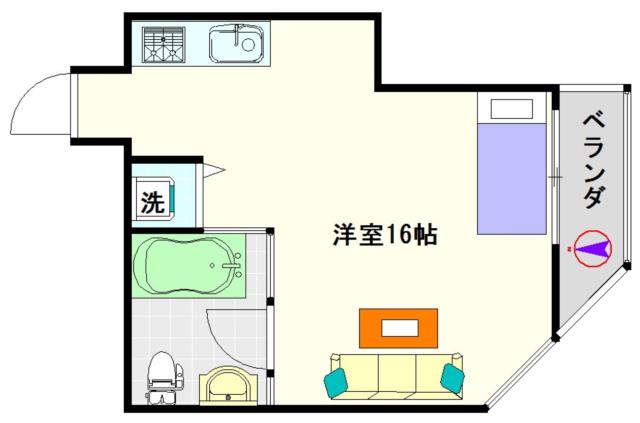 大阪市浪速区元町(JR大和路線JR難波駅)のマンション間取 大阪市浪速区元町(JR大和路線JR難波駅)のマンション間取