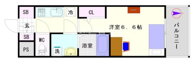 大阪市浪速区敷津西(大阪メトロ御堂筋線大国町駅)の分譲賃貸マンション間取 大阪市浪速区敷津西(大阪メトロ御堂筋線大国町駅)の分譲賃貸マンション間取