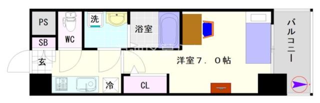 大阪市浪速区敷津西(大阪メトロ御堂筋線大国町駅)の分譲賃貸マンション間取 大阪市浪速区敷津西(大阪メトロ御堂筋線大国町駅)の分譲賃貸マンション間取