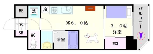 大阪市浪速区下寺(大阪メトロ谷町線四天王寺前夕陽ヶ丘駅)のマンション間取 大阪市浪速区下寺(大阪メトロ谷町線四天王寺前夕陽ヶ丘駅)のマンション間取