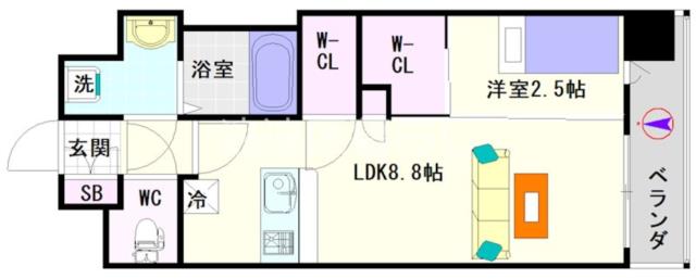 大阪市浪速区桜川(JR大和路線JR難波駅)のマンション間取 大阪市浪速区桜川(JR大和路線JR難波駅)のマンション間取