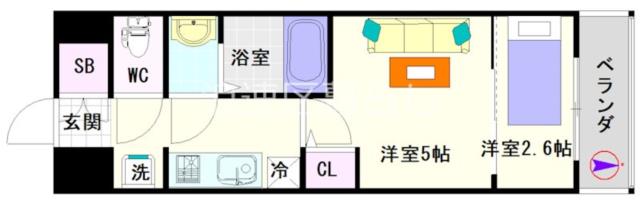 大阪市浪速区桜川(JR大和路線JR難波駅)のマンション間取 大阪市浪速区桜川(JR大和路線JR難波駅)のマンション間取