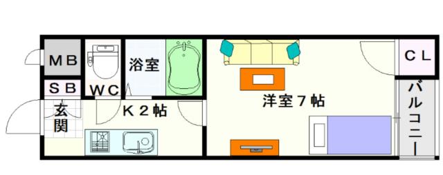大阪市浪速区敷津東(大阪メトロ御堂筋線大国町駅)のマンション間取 大阪市浪速区敷津東(大阪メトロ御堂筋線大国町駅)のマンション間取