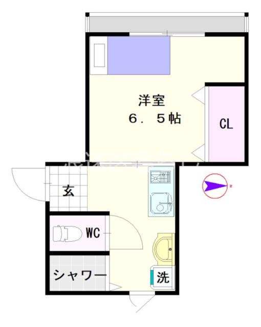 大阪市浪速区恵美須西(南海高野線今宮戎駅)のマンション間取 大阪市浪速区恵美須西(南海高野線今宮戎駅)のマンション間取