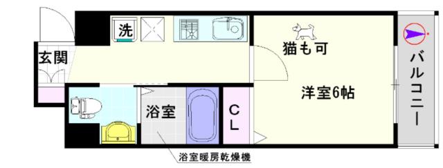大阪市浪速区戎本町(大阪メトロ御堂筋線大国町駅)の分譲賃貸マンション間取 大阪市浪速区戎本町(大阪メトロ御堂筋線大国町駅)の分譲賃貸マンション間取