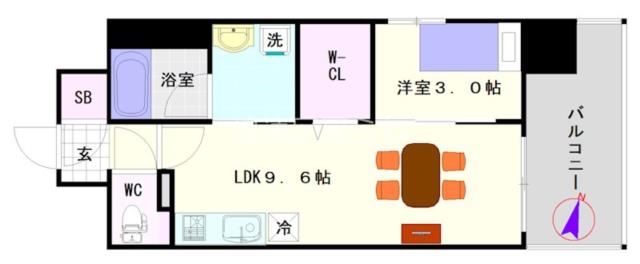 大阪市浪速区敷津東(大阪メトロ御堂筋線大国町駅)のマンション間取 大阪市浪速区敷津東(大阪メトロ御堂筋線大国町駅)のマンション間取