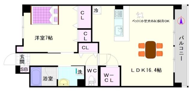 大阪市浪速区日本橋東(大阪メトロ堺筋線恵美須町駅)のマンション間取 大阪市浪速区日本橋東(大阪メトロ堺筋線恵美須町駅)のマンション間取
