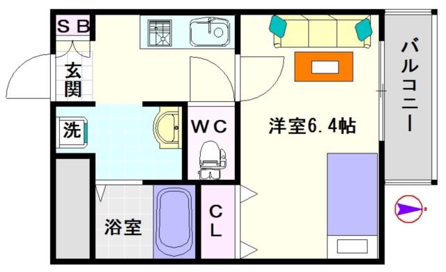 大阪市浪速区元町(大阪メトロ御堂筋線大国町駅)のマンション間取 大阪市浪速区元町(大阪メトロ御堂筋線大国町駅)のマンション間取