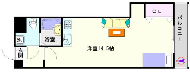 大阪市浪速区大国(JR大阪環状線今宮駅)のマンション間取 大阪市浪速区大国(JR大阪環状線今宮駅)のマンション間取