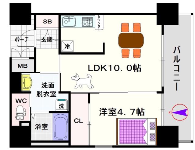 大阪市浪速区元町(JR大和路線JR難波駅)のマンション間取 大阪市浪速区元町(JR大和路線JR難波駅)のマンション間取