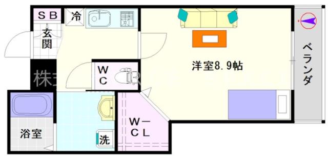 大阪市浪速区立葉(大阪メトロ千日前線桜川駅)のマンション間取 大阪市浪速区立葉(大阪メトロ千日前線桜川駅)のマンション間取