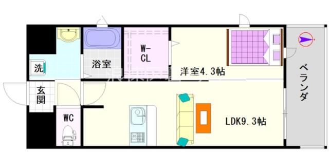 大阪市中央区日本橋(大阪メトロ千日前線日本橋駅)のマンション間取 大阪市中央区日本橋(大阪メトロ千日前線日本橋駅)のマンション間取