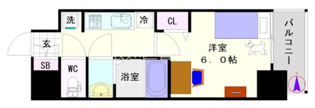 大阪市浪速区塩草(JR大阪環状線芦原橋駅)のマンション間取 大阪市浪速区塩草(JR大阪環状線芦原橋駅)のマンション間取