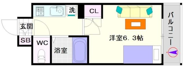 大阪市浪速区桜川(大阪メトロ千日前線桜川駅)のマンション間取 大阪市浪速区桜川(大阪メトロ千日前線桜川駅)のマンション間取