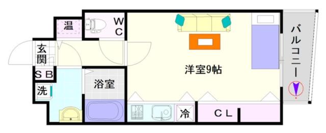 大阪市浪速区日本橋西(南海高野線難波駅)のマンション間取 大阪市浪速区日本橋西(南海高野線難波駅)のマンション間取
