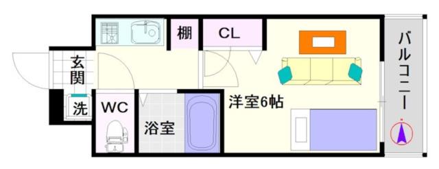 大阪市浪速区大国(大阪メトロ御堂筋線大国町駅)のマンション間取 大阪市浪速区大国(大阪メトロ御堂筋線大国町駅)のマンション間取