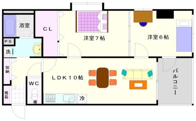 大阪市浪速区稲荷(JR大阪環状線芦原橋駅)のマンション間取 大阪市浪速区稲荷(JR大阪環状線芦原橋駅)のマンション間取