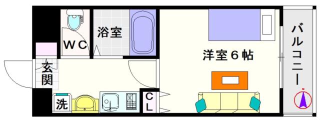 大阪市浪速区恵美須西(大阪メトロ堺筋線恵美須町駅)のマンション間取 大阪市浪速区恵美須西(大阪メトロ堺筋線恵美須町駅)のマンション間取