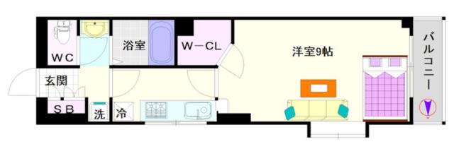 大阪市浪速区桜川(南海汐見橋線汐見橋駅)のマンション間取 大阪市浪速区桜川(南海汐見橋線汐見橋駅)のマンション間取