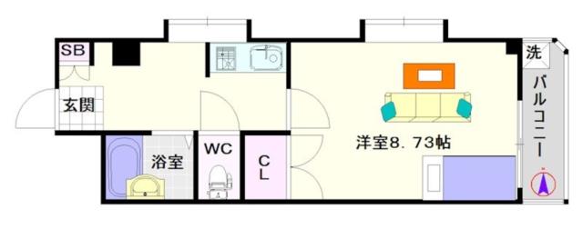 大阪市浪速区木津川(JR大阪環状線大正駅)のマンション間取 大阪市浪速区木津川(JR大阪環状線大正駅)のマンション間取