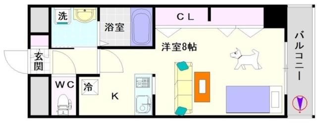 大阪市浪速区下寺(大阪メトロ谷町線四天王寺前夕陽ヶ丘駅)のマンション間取 大阪市浪速区下寺(大阪メトロ谷町線四天王寺前夕陽ヶ丘駅)のマンション間取