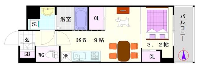 大阪市浪速区日本橋東(大阪メトロ堺筋線恵美須町駅)のマンション間取 大阪市浪速区日本橋東(大阪メトロ堺筋線恵美須町駅)のマンション間取