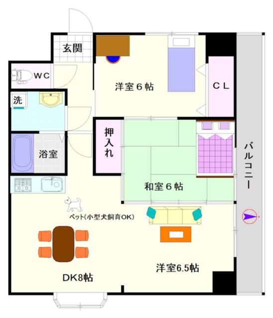 大阪市浪速区恵美須西(JR大阪環状線新今宮駅)のマンション間取 大阪市浪速区恵美須西(JR大阪環状線新今宮駅)のマンション間取