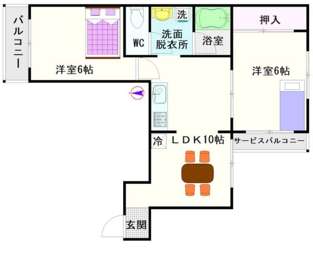 大阪市浪速区戎本町(大阪メトロ御堂筋線大国町駅)のマンション間取 大阪市浪速区戎本町(大阪メトロ御堂筋線大国町駅)のマンション間取