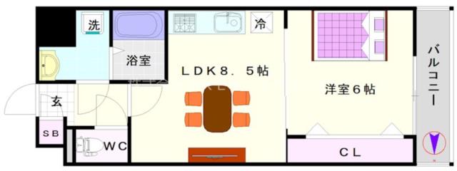 大阪市浪速区桜川(阪神なんば線桜川駅)のマンション間取 大阪市浪速区桜川(阪神なんば線桜川駅)のマンション間取