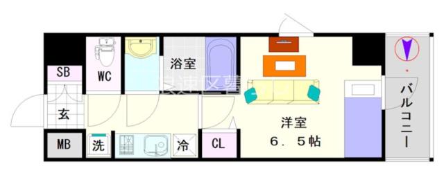 大阪市浪速区日本橋東(大阪メトロ堺筋線恵美須町駅)のマンション間取 大阪市浪速区日本橋東(大阪メトロ堺筋線恵美須町駅)のマンション間取