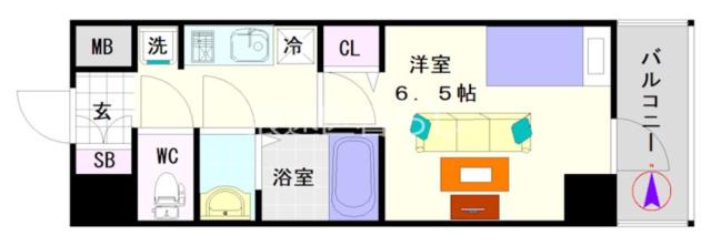 大阪市浪速区日本橋東(大阪メトロ堺筋線恵美須町駅)のマンション間取 大阪市浪速区日本橋東(大阪メトロ堺筋線恵美須町駅)のマンション間取