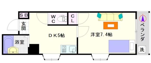 大阪市浪速区木津川(JR大阪環状線大正駅)のマンション間取 大阪市浪速区木津川(JR大阪環状線大正駅)のマンション間取