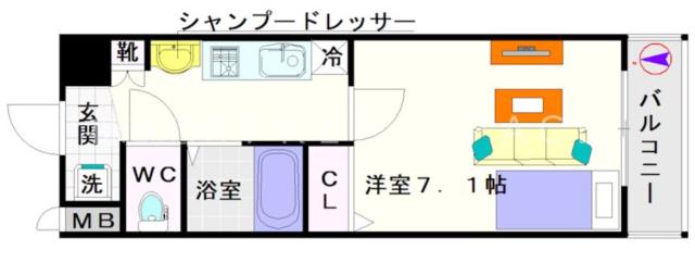 大阪市浪速区桜川(阪神なんば線桜川駅)のマンション間取 大阪市浪速区桜川(阪神なんば線桜川駅)のマンション間取
