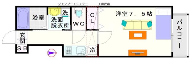 大阪市浪速区日本橋(南海高野線難波駅)のマンション間取 大阪市浪速区日本橋(南海高野線難波駅)のマンション間取