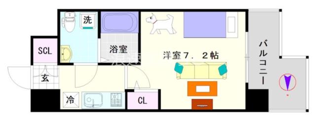大阪市浪速区日本橋東(大阪メトロ堺筋線恵美須町駅)のマンション間取 大阪市浪速区日本橋東(大阪メトロ堺筋線恵美須町駅)のマンション間取