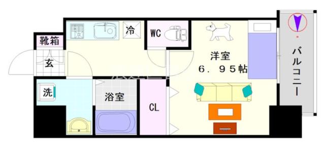 大阪市浪速区桜川(大阪メトロ千日前線桜川駅)のマンション間取 大阪市浪速区桜川(大阪メトロ千日前線桜川駅)のマンション間取