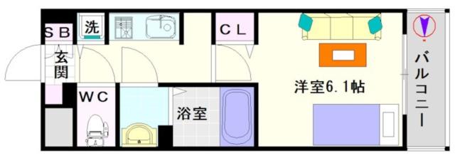 大阪市浪速区敷津東(大阪メトロ御堂筋線大国町駅)の分譲賃貸マンション間取 大阪市浪速区敷津東(大阪メトロ御堂筋線大国町駅)の分譲賃貸マンション間取