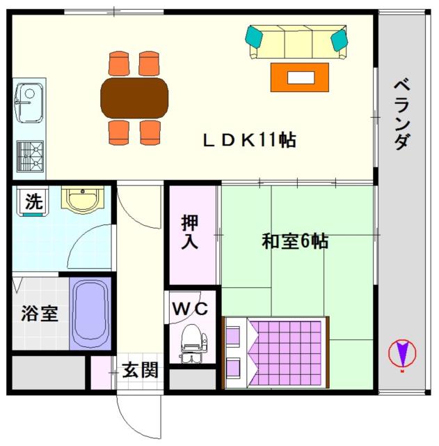 大阪市浪速区大国(大阪メトロ御堂筋線大国町駅)のマンション間取 大阪市浪速区大国(大阪メトロ御堂筋線大国町駅)のマンション間取