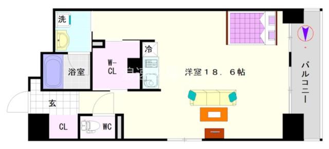 大阪市浪速区大国(JR大阪環状線今宮駅)のマンション間取 大阪市浪速区大国(JR大阪環状線今宮駅)のマンション間取