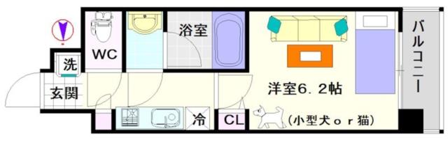 大阪市浪速区塩草(JR大阪環状線芦原橋駅)のマンション間取 大阪市浪速区塩草(JR大阪環状線芦原橋駅)のマンション間取