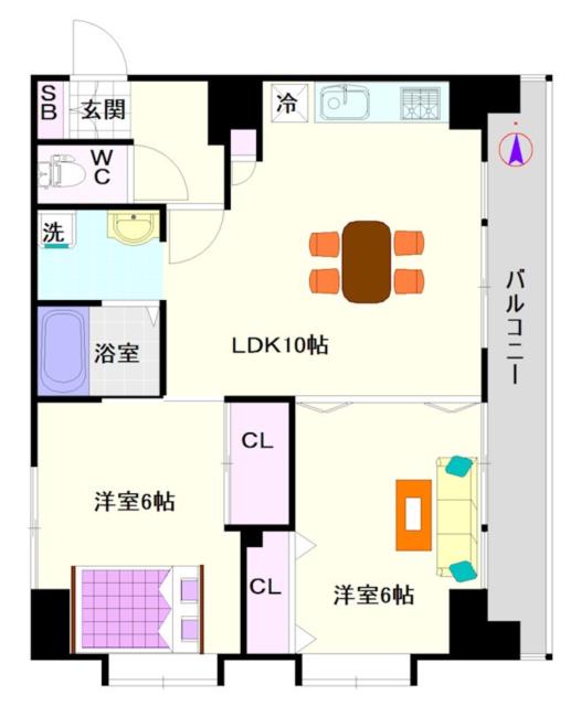 大阪市浪速区戎本町(南海高野線今宮戎駅)のマンション間取 大阪市浪速区戎本町(南海高野線今宮戎駅)のマンション間取