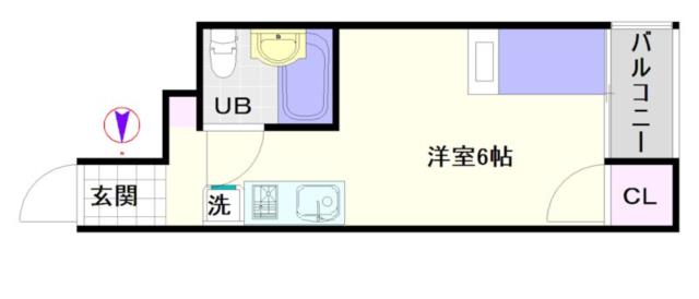 大阪市浪速区敷津西(大阪メトロ御堂筋線大国町駅)のマンション間取 大阪市浪速区敷津西(大阪メトロ御堂筋線大国町駅)のマンション間取