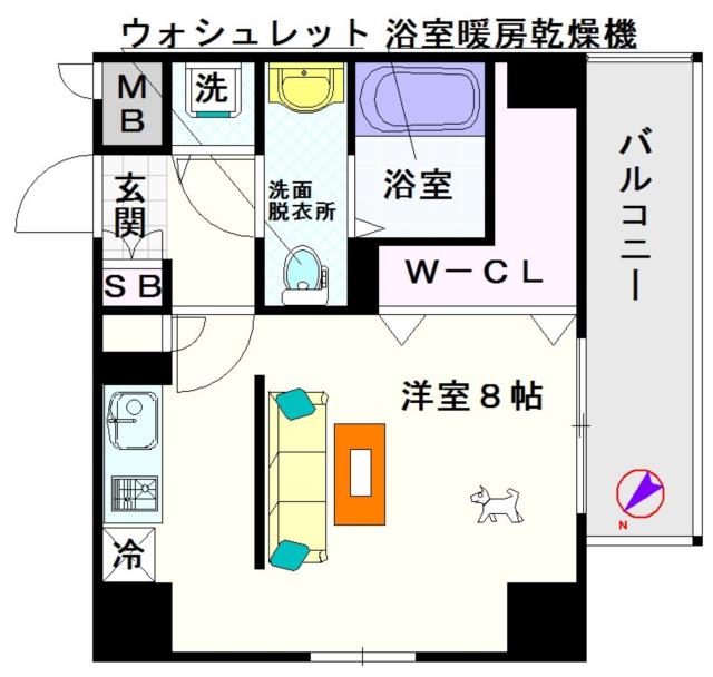 大阪市浪速区敷津西(大阪メトロ御堂筋線大国町駅)のマンション間取 大阪市浪速区敷津西(大阪メトロ御堂筋線大国町駅)のマンション間取