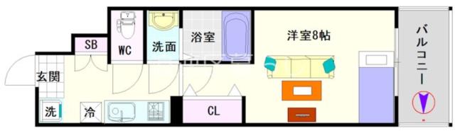 大阪市浪速区敷津西(大阪メトロ御堂筋線大国町駅)のマンション間取 大阪市浪速区敷津西(大阪メトロ御堂筋線大国町駅)のマンション間取