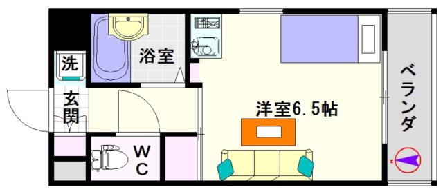 大阪市浪速区幸町(JR大和路線JR難波駅)のマンション間取 大阪市浪速区幸町(JR大和路線JR難波駅)のマンション間取